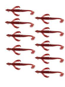 GOTURE 10个装 Luya 钓鱼饵，软仿真小飞鱼软饵 - TPE 防咬防撕裂，适用于海钓/淡水钓（鲈鱼/鳟鱼/梭鱼） - 彩色 - 查看 9