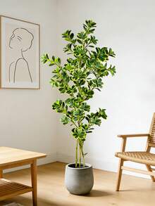 Kmitang Cây sung nhân tạo cao 76cm/115cm, cây nhiệt đới sống động như thật, cành bằng nhựa cao su, lá màu xanh hình trái tim, cây sung cao, thích hợp trang trí trong nhà/ngoài trời, không bao gồm chậu, 1 cây, quà tặng Ngày Valentine, Sinh nhật, Tốt nghiệp. - Màu vàng - Xem 4