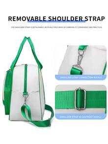 2025夏季匹克球包：防水轻便背包，干湿分离设计，多隔层结构，可容纳4-6个球拍及装备，配有可调节肩带和顶部提手，运动/旅行必备单品 - 彩色 - 查看 8