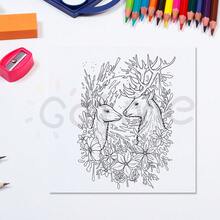 24页骷髅系列涂色书，精美插图，是放松身心和欣赏艺术的理想之选。是送给哥特风女孩的绝佳生日礼物，也适合开学季、情人节、复活节和狂欢节等节日。可用作文具、办公用品或房间装饰。尺寸：7.9 x 7.9 英寸。 - 骷髏2 - 查看 6