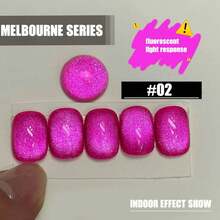 MIANEL 12ml 2026 冬季闪耀墨尔本蓝猫眼指甲油 蓝绿红猫眼凝胶指甲油 冬季美甲用品 美甲产品 适用于美甲沙龙和UV灯 - 彩色 - 查看 6