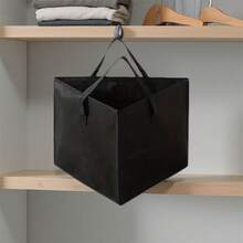 1PC/2PCS Transparent Clothes Storage Bags Large Capacity Triangle Shape Foldable Moving Bags - Negro - Ver 2