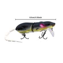 3-Hook Hard Artificial Fishing Lure, Multi-Segment Design For Realistic Movement, Slow Sinking - Multicolor - View 11