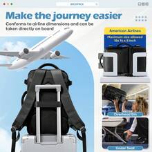 女士双肩包,手提双肩包,旅行双肩包,轻便大容量,适用于15.6英寸笔记本电脑,防水尼龙材质,短途商务旅行包,电脑背包,适合旅行、商务、工作、上学、户外、度假,男女学生皆宜的礼物 - 彩色 - 查看 10