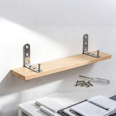 L-Shaped Stainless Steel Angle Bracket, 90 Degree Furniture Connector, Comes With Screwdriver And Screws, Suitable For Shelves, Desks, Cabinets, Chairs And Other Furniture. Sturdy And Durable Structure, Easy To Install.