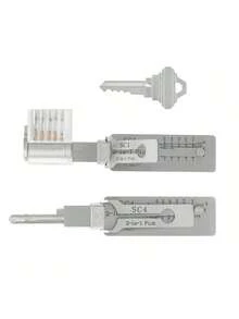 SC1+SC4+ Lock, Professional Lock Pick, Lock Picking Tools, Professional Locksmith Tools, Beginner Training Tools - Light Grey - View 2