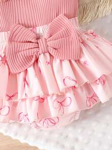 2件套女婴可爱连体衣+短裤轻薄套装，夏季 - 西瓜粉 - 查看 6