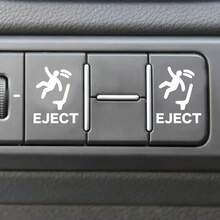 2个弹出式按钮贴纸，适用于汽车按钮，趣味汽车配件，适合男士，搞笑汽车贴花，汽车爱好者恶作剧贴纸 - 2pcs彈出按鈕貼紙 - 查看 1