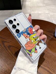 SpongeBob SquarePants 1个卡通海绵宝宝图案防震手机壳，适用于三星/苹果17/16/15/14/13/12/11 Pro Max/12 Pro/14 Plus及其他型号 - 彩色 - 查看 2