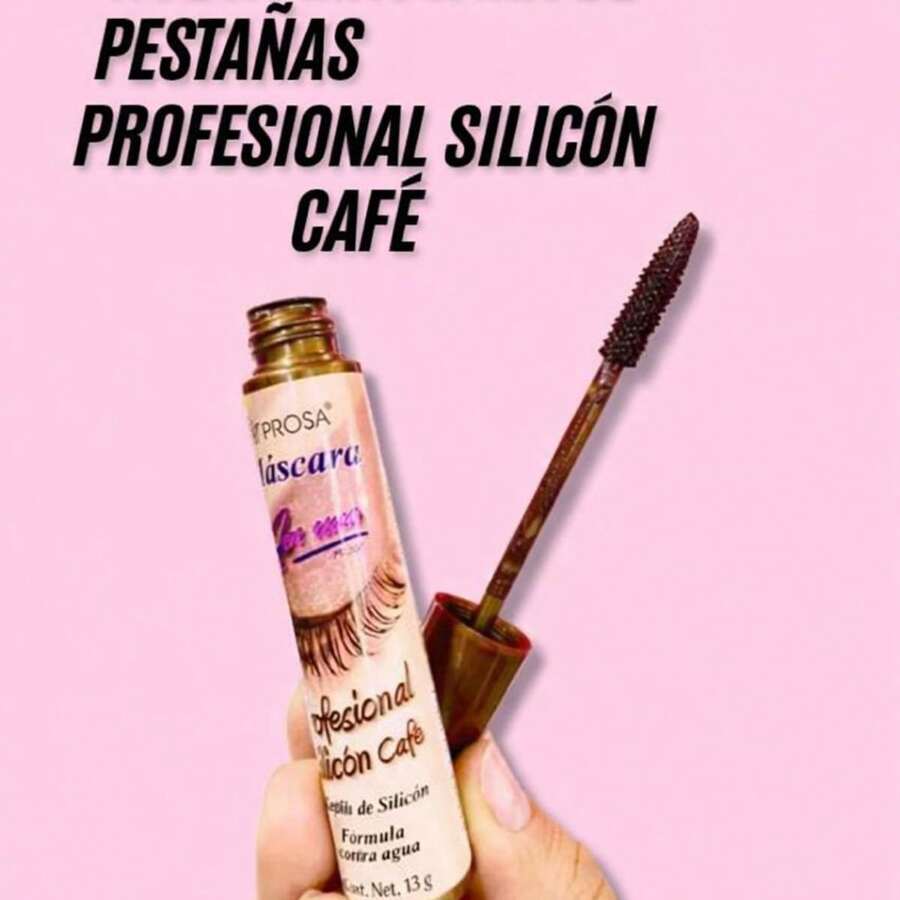 1 PZ DE RIMEL/MASCARA PROSA CAFE PROFESIONAL SILICON PARA ALARGAMIENTO DE PESTAÑAS - Marrón - Ver 1