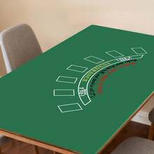 21 Jogo de Blackjack e Dados 90cm*180cm Tecido Impresso Dupla Face, Fonte Legível, Adequado para Reuniões Familiares, Viagens ao Ar Livre, Sala de Jogos, Portátil - Verde - Visão 3