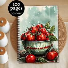 1 Spiral Bound Recipe Book - A5 Size, 50 Sheets/100 Pages - Includes Tomato Recipe Journal, Meal Planner, Kitchen Diary - Compact Cooking Handbook Suitable For Home Cooks And Professional Chefs - Ideal Gift For Cooking Enthusiasts - D - View 2