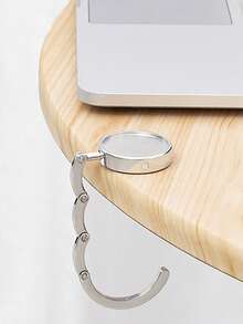 1Pc Portable Folding Alloy Purse Handbag Bag Hanger Hook Holder Table Hook - Round - View 10