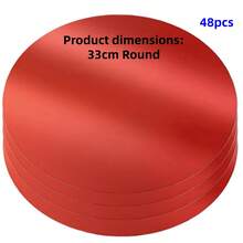 24/48 Packs, 33cm Placemats, Disposable Placemats, Gold Round Sequin Pattern, Suitable For Valentine's Day, Thanksgiving, Birthday Parties, Wedding Parties, Bridal Showers, Dinner Parties, Banquets, Dining Tables, Picnics, Cafes And Other Occasions. - Multicolor - View 8