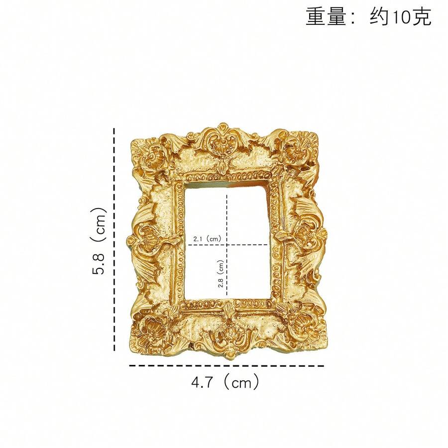 Perlmuttlackiertes Kamelie Harz Accessoire, flacher Boden ohne Löcher, selbstgemachte DIY Handyhülle, cremefarbene Glue Ohrringe, Haarclip, Haarband Dekoration - Gold - Übersicht 1