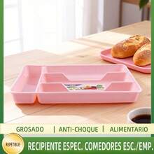 Organizador de cubiertos de plástico de 1 pieza, disponible en varios colores, con divisores y particiones de etiquetas - Base engrosada, apta para lavavajillas - Organizador tipo cajón adecuado para cocinas, comedores y establecimientos de catering - Organizador de cubiertos que ahorra espacio con divisores fáciles de instalar - Compatible - Blanco - Ver 8
