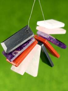 Faceted Natural Stone And Crystal Rectangular Three-Dimensional Charms For Jewelry Making.13*25mm Stone Charms For Necklace Earrings And Bag Charms.DIY Festive Gift Creations - Multicolor - View 7