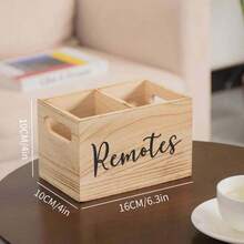 Hộp đựng đồ bằng gỗ 2 ngăn - Hộp đa năng dùng để đựng điều khiển từ xa, kính mắt, đồng hồ và văn phòng phẩm - Hoàn hảo cho phòng khách, phòng ngủ, văn phòng, v.v., giá đỡ điều khiển từ xa, hộp đựng đồ mở để sắp xếp đồ đạc trong nhà. - Màu nâu  Mocha - Xem 5