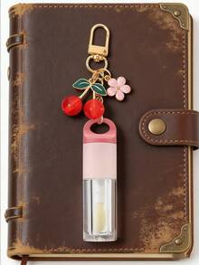 1pc Lip Glaze Bottling Bottle With Cherry Blossoms And Cherry Accessories, 1/2pcs Cherry Pendant Flower Refill Bottle, Key Chain Bottom Perfume Dispensing Tool, Ccd, Bag Pendant Mini Travel Portable Dispensing Bottle, Birthday Gift For Family And Friends, Holiday Gift,The Best Gift For Girls - Multicolor - View 7