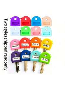 1pc/4pcs/6pcs/8pcs/10pcs Colors Of Keychains With Labels, 2. 8cm/1. 1 Inch Retractable Identifier, Fits Most Keys, Soft Cover With Identification Label Easy Identification Of Door Keys - Stylish, Easy To Install, Includes Blank And Pre-Printed Labels, Men's Home Office Organization Accessories - Multicolor - View 8