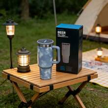 Large 1200ml Capacity, Ideal For Those Who Drink A Lot Of Water. Stainless Steel Material, Keeps The Temperature For Longer. With Straw And Lid, Practical For Drinking Without Spilling. Side Handle, Easy To Carry. Gradient Design In Pastel Colors, Modern And Stylish. Perfect For Work, Gym, Travel And Car. - 霧霾藍 - 查看 5