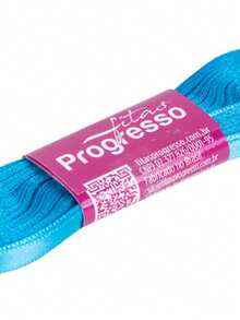 Satin Ribbon, 7mm Wide, In 10m Lengths. - TURQUOISE BLUE (color 213) - View 1