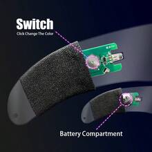 1 Pair LED Illuminated Glasses, Retro Punk Style Protective Eyewear, Fashionable Colorful Party Glasses, Suitable For Christmas, Halloween Parties And Decorations - Multicolor - View 5