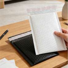 20pcs/Pack Black & White Thick Shock-Proof Waterproof Universal Logistics Packaging Bubble Bags - 10 Pieces Each Of Black and White - View 2