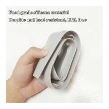 2 Pack Flexible Kitchen Stove Covers, Silicone Gap Fillers Between Counter And Stovetop, Washer, Oven, Dryer, Easy To Wipe,  Silicone Material (Gray, 21in) - 灰色,21英寸 - 查看 7