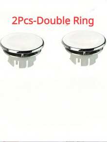 2pcs ABS Round Overflow Drain Cover, Decorative Bathtub Drain Stopper Suitable For Kitchen, Bathroom, Sink, Basin - Multicolor - View 14