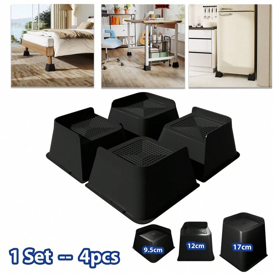 CEEDIR Bed Risers - Black - View 1