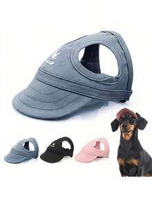 1pc Adjustable Dog Sun Hat, Puppy Cat Duck Billed Baseball Cap, Pet Outdoor Accessories
