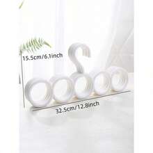 1pc 5-Hole Scarf Rack - Versatile Multi-Purpose Plastic Tie And Scarf Hanger, Ideal Space-Saving Wardrobe Organizer, Measuring 12.79 Inches By 6.1 Inches, Perfect For Gender Reveal Parties, Birthdays, Weddings, And Seasonal Celebrations, A Thoughtful Gift For Colleagues, Friends, And Family, Perfect For Back To School And Holiday Season Organization, Enhance Your Closet With This Stylish And Functional Accessory, Perfect For Keeping Your Scarves And Ties Neat And Accessible, Elevate Your Gift-Giving Game This Festive Season With A Practical And Chic Solution For Every Occasion. - 彩色 - 查看 2