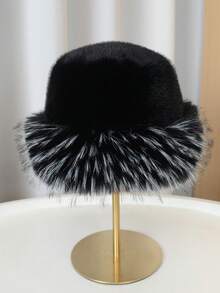 1件男女通用秋冬保暖毛绒蒙古帽，高品质蓬松帽，适合日常佩戴、滑冰、滑雪等。 - 彩色 - 查看 2