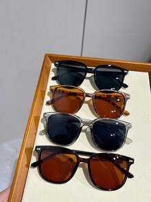 4 pares gafas unisex de estilo urbano elegante, ideales para viajar, andar en bicicleta, pescar, un estilo urbano versátil y dinámico. - Multicolor - Ver 3