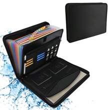 zxMEKOTRIN Carp Organizadora de umentos B De umentos de 12 Bolsillos con Etiqus y Cremallera Folder Organizador con Ignifuga Mult Bolsillos para Arcivos de Letras y umentoscaja de archivos - como en la foto - Ver 1