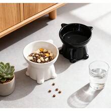 2pcs Elevated Pet Bowls With 15° Tilted Angle - Anti-Vomiting Raised Food Dish, Neck & Spine Protection Design, Non-Slip Wide Base, Plastic Material, Suitable For Cats And Small Dogs, Compatible With Wet And Dry Food, Practical Pet Gift - 2L - View 4