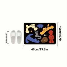防滑硅胶浴室垫，超强吸水，速干，柔软舒适，可机洗，适用于浴室、卧室、厨房、洗衣房等场所，淋浴房配件 - 无香型 - A - 查看 5