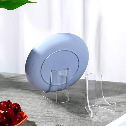 قاعدتان عرض أكريليك مع حامل عميق، مثالية لعرض البطاقات والصور والكتب وغيرها من ديكورات المكتب