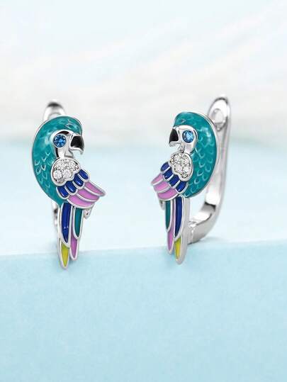 一对青少年可爱立方氧化锆耳钉，适合女孩日常佩戴、派对首饰或生日礼物