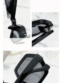 1副新款不对称镜框男士时尚眼镜，时尚街头风百搭眼镜 - 彩色 - 查看 5