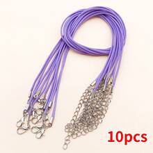 10pcs 45+5cm DIY Necklace Wax Thread Jewelry Accessories Necklace Rope Leather Rope Jewelry Making Parts Craft Supplies (20 Colours) - Multicolor - View 24
