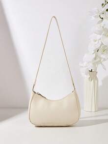 1pc Girl's Minimalist Underarm Bag, Baguette Bag, Zipper Pouch, Casual Commuter Phone Makeup Bag, Suitable For Daily, Party, Commute, Ideal Gift - Multicolor - View 18