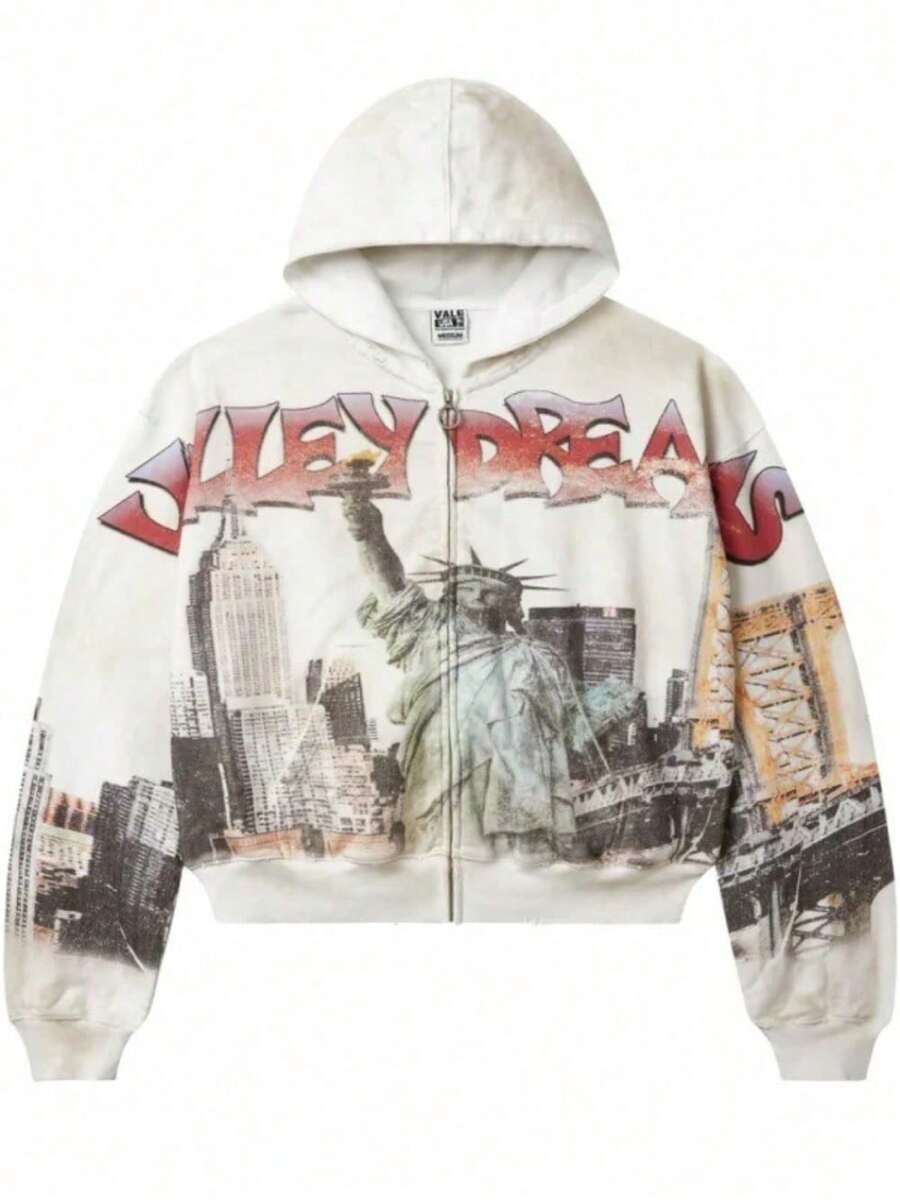 Fashion And Leisure Cross-Border European And American Personalized Street Brand Y2k Couple Hooded Sweater American Retro Camouflage Printed Zipper Jacket - YN-33 - Xem 1