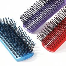 1pc Cushion Massage Hair Brush - With ABS Bristles, Ergonomic Handle Design, Creates Voluminous Scalp Care And Daily Hairstyling, Minimalist & Fashionable - Multicolor - View 4