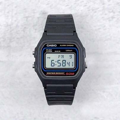 Casio 男女通用石英表，青春系列 - 圆形表盘石英机芯男士腕表，适合日常休闲佩戴