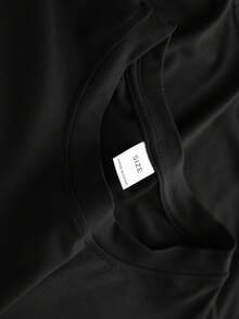 男童趣味数字“67”图案印花圆领短袖T恤，新款春夏童装 - 黑色 - 查看 5