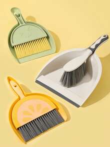 Mini Broom Set, Handheld Dustpan & Brush, Plastic Trash Scoop, Slouchy Person Small Broom, Home Use Mini Broom Dustpan Combination Set, Mini Small Student Desk Cleaning Brush - A - View 8