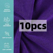 10pcs Set - Luxurious Microfiber Facial Cloths - Soft, Quick-Drying & Reusable Makeup Remover - Seamless Edge, Gentle And Effective Facial Washing Experience - Perfect Travel-Size Beauty Essentia - Multicolor - View 17