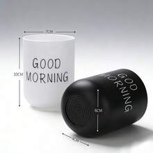 1pc/2pcs Household Mouthwash And Toothbrush Cup, 400ml Capacity, Couple's Toothbrush Cup, Deluxe Morning Cup, Wash Cup Capacity - One Size Fits All - View 1